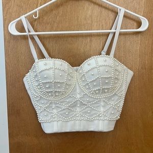 Pearl corset top